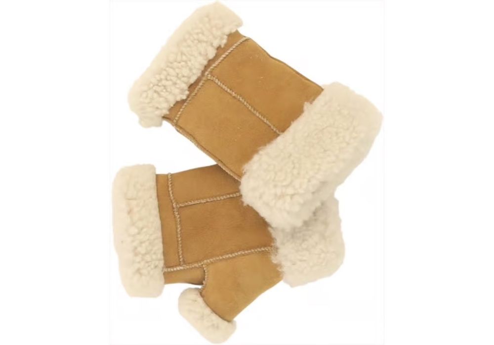 Woman's Sheepskin Fingerless Mittens