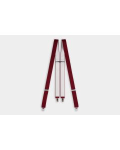 35mm Ibex Clip On Plain Braces-Burgundy