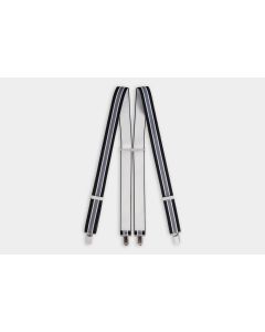 35mm Ibex Clip On Striped Braces-Blk/Grey/White